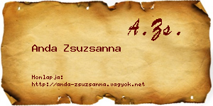 Anda Zsuzsanna névjegykártya